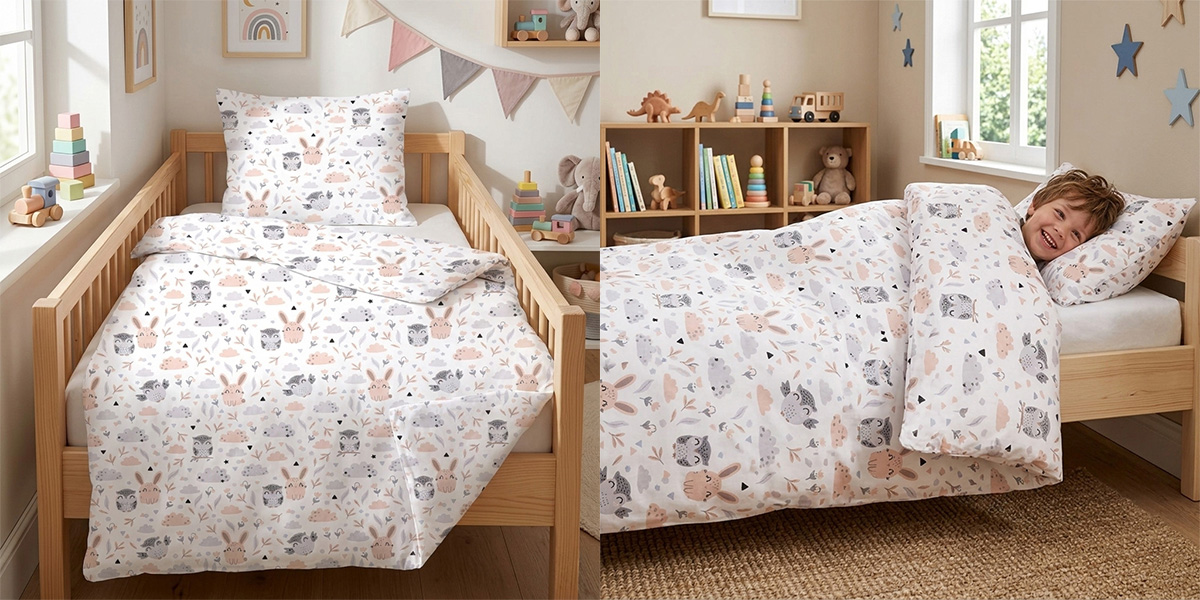 Pościel 100x160 króliczki krem